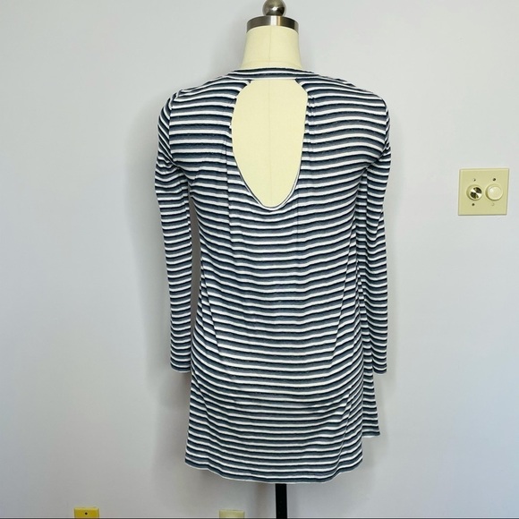 BCBGeneration Stripe Open Back Cutout Swing Dress - Picture 5 of 9